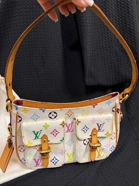Louis Vuitton Multicolor Monogram Takashi Murakami Lodge PM white/blanc